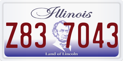 IL license plate Z837043