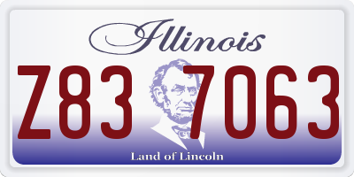 IL license plate Z837063