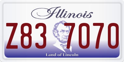 IL license plate Z837070