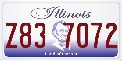 IL license plate Z837072