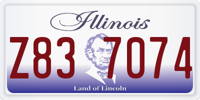 IL license plate Z837074