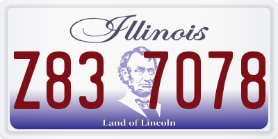IL license plate Z837078