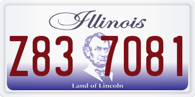 IL license plate Z837081
