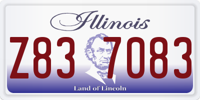 IL license plate Z837083