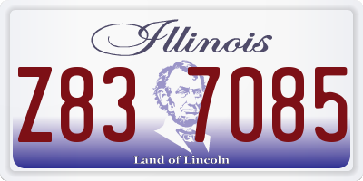 IL license plate Z837085