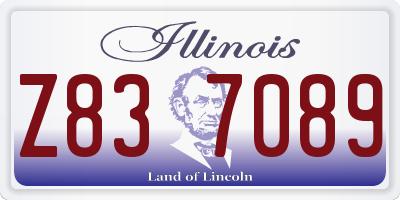 IL license plate Z837089