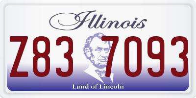 IL license plate Z837093