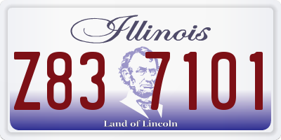 IL license plate Z837101