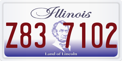 IL license plate Z837102