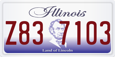IL license plate Z837103