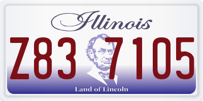 IL license plate Z837105