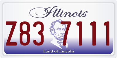 IL license plate Z837111