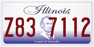IL license plate Z837112
