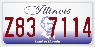 IL license plate Z837114