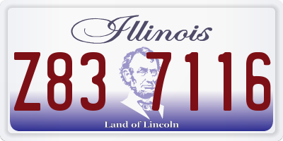 IL license plate Z837116