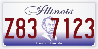 IL license plate Z837123