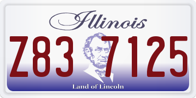 IL license plate Z837125