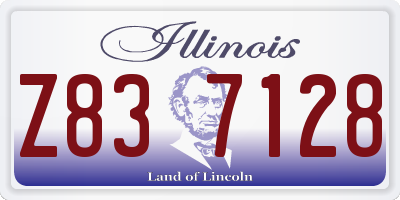 IL license plate Z837128