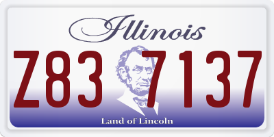 IL license plate Z837137
