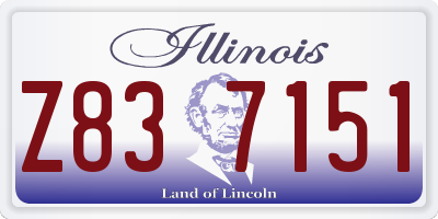 IL license plate Z837151