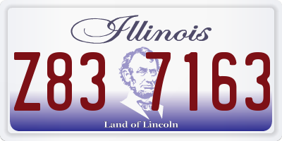IL license plate Z837163