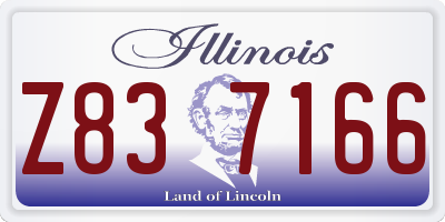 IL license plate Z837166
