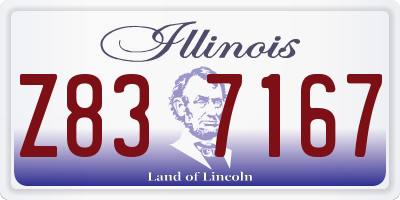 IL license plate Z837167