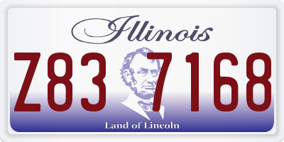 IL license plate Z837168
