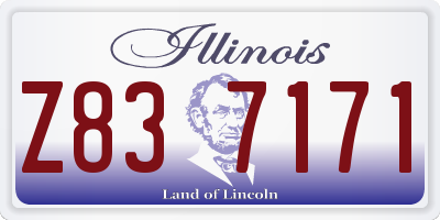 IL license plate Z837171