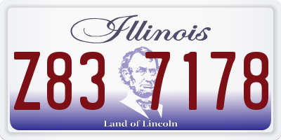 IL license plate Z837178