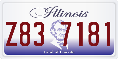 IL license plate Z837181