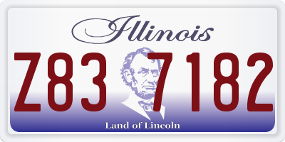 IL license plate Z837182