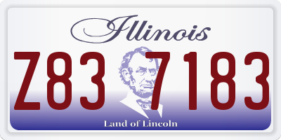 IL license plate Z837183