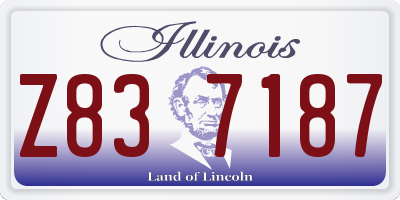 IL license plate Z837187