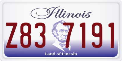IL license plate Z837191