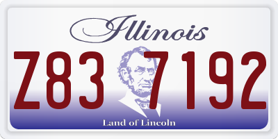 IL license plate Z837192