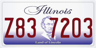 IL license plate Z837203