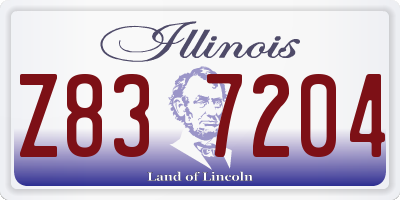 IL license plate Z837204