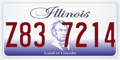IL license plate Z837214