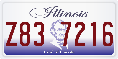 IL license plate Z837216