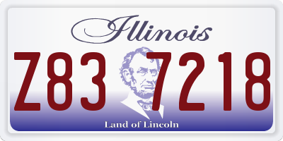 IL license plate Z837218