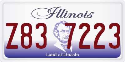IL license plate Z837223