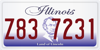 IL license plate Z837231