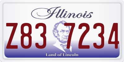 IL license plate Z837234