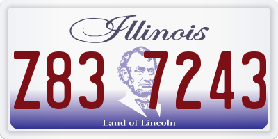 IL license plate Z837243