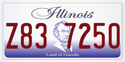 IL license plate Z837250