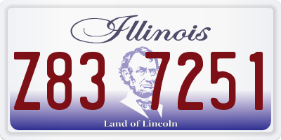 IL license plate Z837251