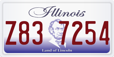 IL license plate Z837254