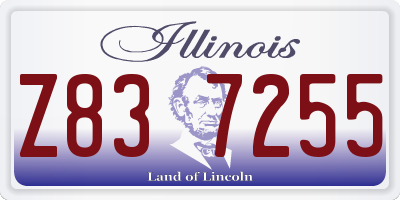 IL license plate Z837255