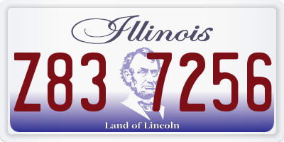 IL license plate Z837256